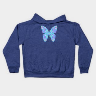 Aqua Butterfly Kids Hoodie